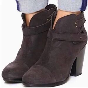 Rag & Bone Harrow Rich Brown Suede Ankle Boots 7